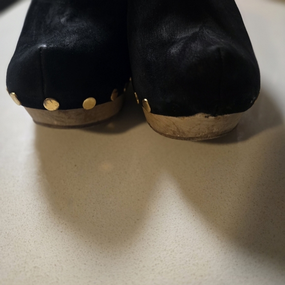 Tamara Mellon Grass Roots 80 Suede clogs Size 39/8 - Picture 12 of 14